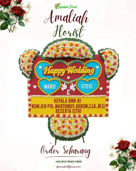 Papan Bunga Pernikahan Pelajau